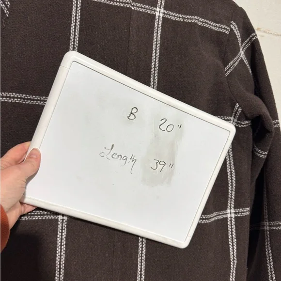 Thread $ Supply NWT Brown Plaid Fringe Coat Size S Western Southwest Boho Trench - Picture 6 of 6